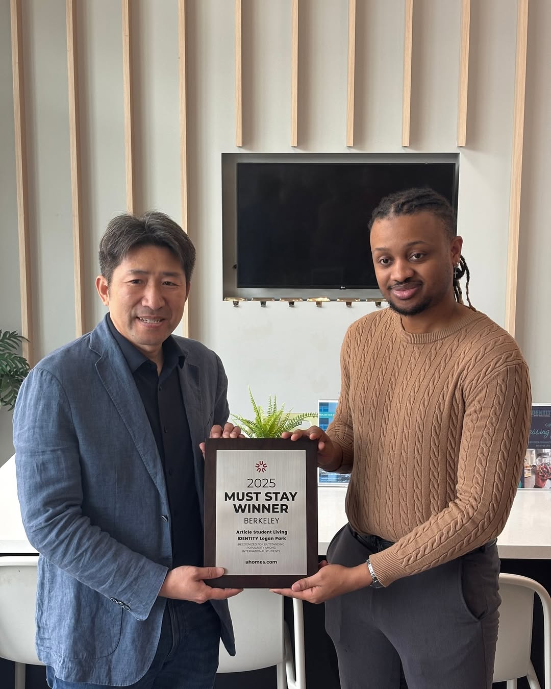 Identity Logan Park recently welcomed UHomes for a live community tour followed by an insightful Q&A as part of their Across U.S. campaign. Devin Thomas, Leasing & Marketing Manager, sat down with UHomes's CEO and Founder, Jason Yin, to discuss what makes the property a standout choice for international students and students new to the city, from unique amenities and neighborhood favorites to helpful tips for choosing the perfect home.\n\n @identityloganpark was recognized as a UHomes 2025 Must Stay winner, which is a testament to the trust and preference of international students resulting from the team's unwavering commitment to delivering an outstanding living experience.\n\nIn leading these efforts, Devin worked with the property team to establish connections with prospective students from around the world, ensuring that every inquiry was thoughtfully addressed. Article is proud to witness Identity Logan Park continue to create a seamless leasing experience and foster a community for inspired living.