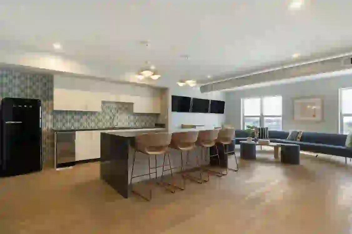 Student lounge at Identity Logan Park in Berkeley