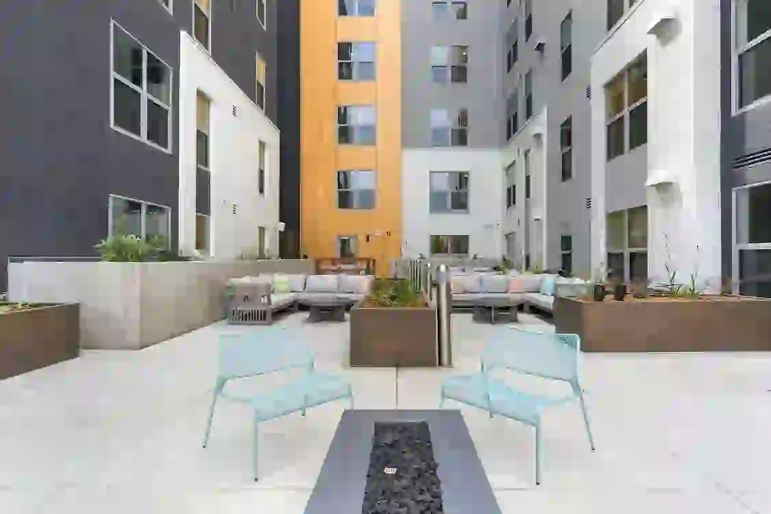 Outdoor lounge near UC Berkeley