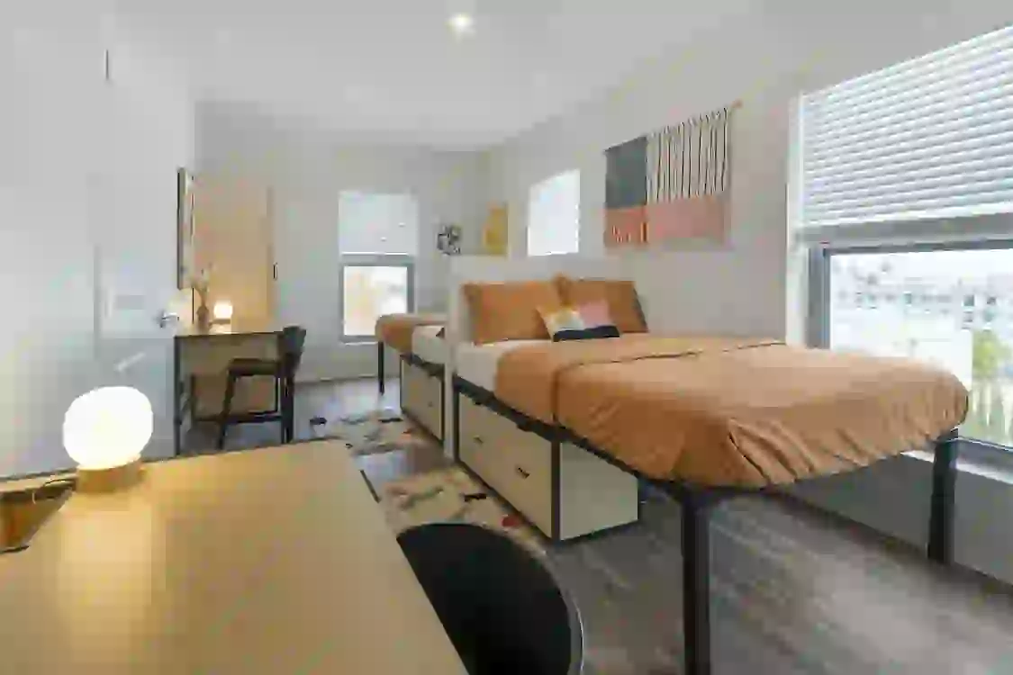 Student bedroom at Identity Logan Park in Berkeley