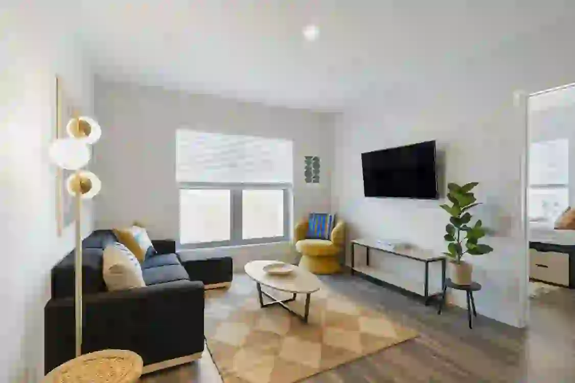 Student living room at Identity Logan Park in Berkeley